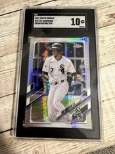 Tim Anderson SGC 10 Gem Mint 2021 Topps Chrome #36 Prism Refractor White Sox