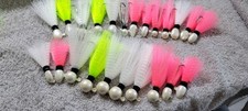 Nylon Jigs Assorted Sizes And Colors. All With Saltwater Mustad Hook 69 Peices