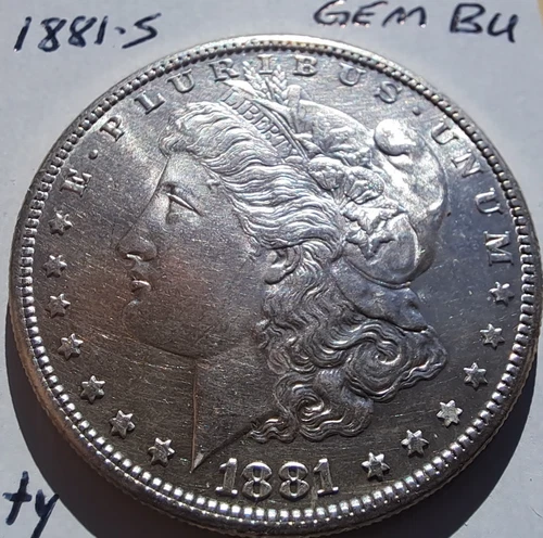 1881-S Gem BU Morgan Silver (90%) Dollar Gorgeous! $103+Silver Value
