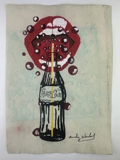 Andy Warhol COA Art Painting Original Drawing Vintage Paper Signed