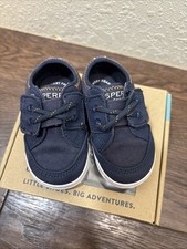 Sperry Navy Baby Crib Lace-Up Boat Shoes Size 3M