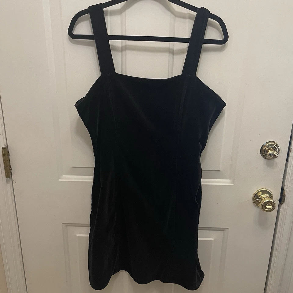 Винтажное женское бархатное платье-джемпер 90-х Crazy Horse от Liz Claiborne 12 - Изображение 2 из 4