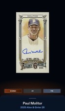 26 Topps Bunt DIGITAL A&G Mini Signature ICONIC Paul Molitor