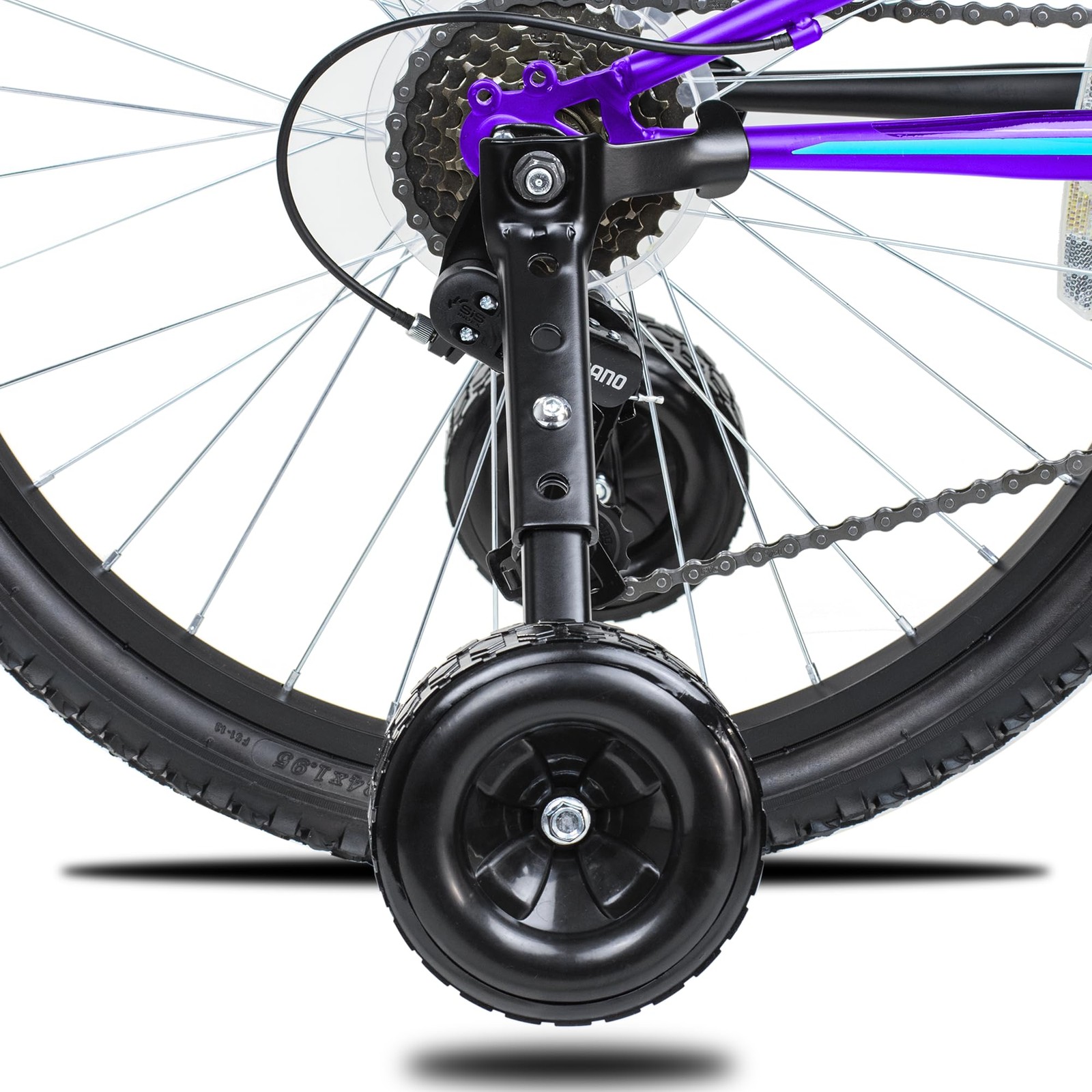 Heavy Duty Adjustable Training Wheel, Fits 16, 18, 20, 22 and 24 Inches Bicyc...
