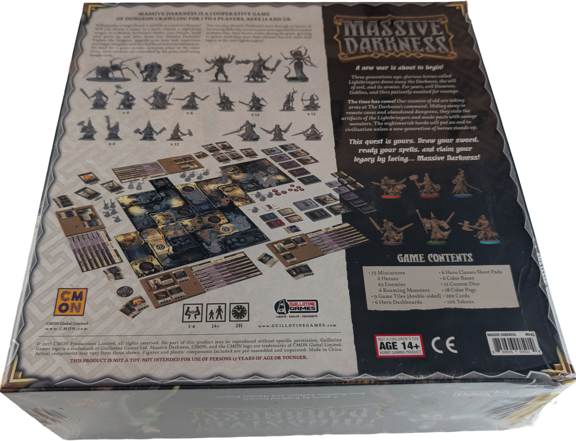 Massive Darkness Board Game 1st Edition 2017 CMON Guillotine Games New Sealed