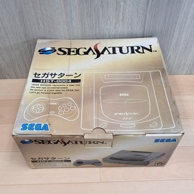 Sega Saturn Console in box 2 controllers & 3 games CIB Japan Gray S/N MATCH