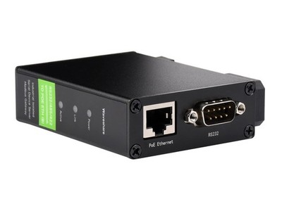 Waveshare RS232/485/422 to RJ45 Ethernet Module, TCP/IP Serial, with POE... 
