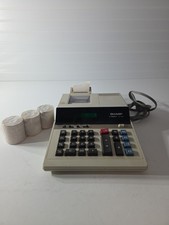 Vintage Sharp Compet VX 1612 Digital Calculator Desk Top Paper Printer Works