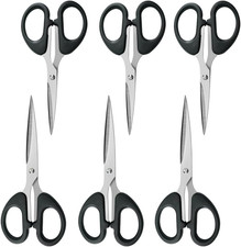 Tijeras para todo uso, juego de 6 tijeras de 6 pulgadas, asas de agarre cómodo afiladas