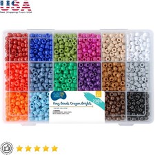 2300 Pony Beads Craft Supply Box W/ Organizer Multi Color Ideal All Ages New
