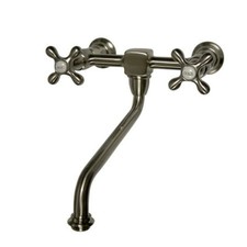Kingston Brass KS120.AX Heritage 1.8 GPM Widespread Bridge - Nickel