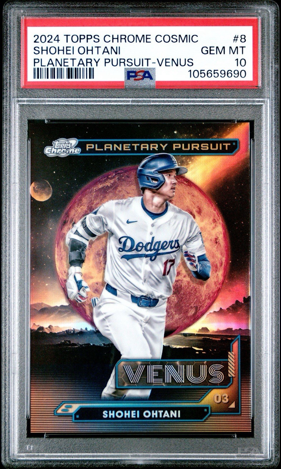 2024 Topps Cosmic Chrome Shohei Ohtani Planetary Pursuit SP Venus #PPV-8 PSA 10