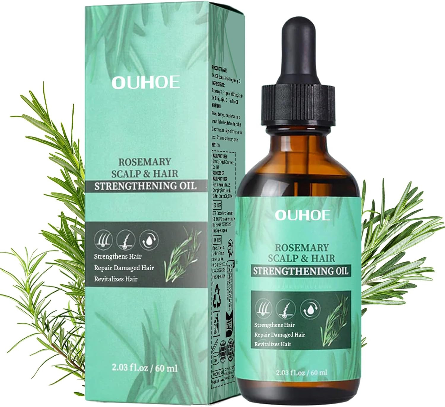 Olio Rosmarino Capelli Crescita - Booster Naturale per Chioma Folta