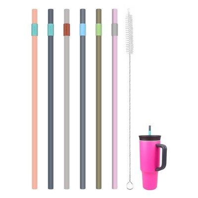 Replacement Straws for Owala 40oz Tumbler, with 1 Brush,6 Pack 6 Colours