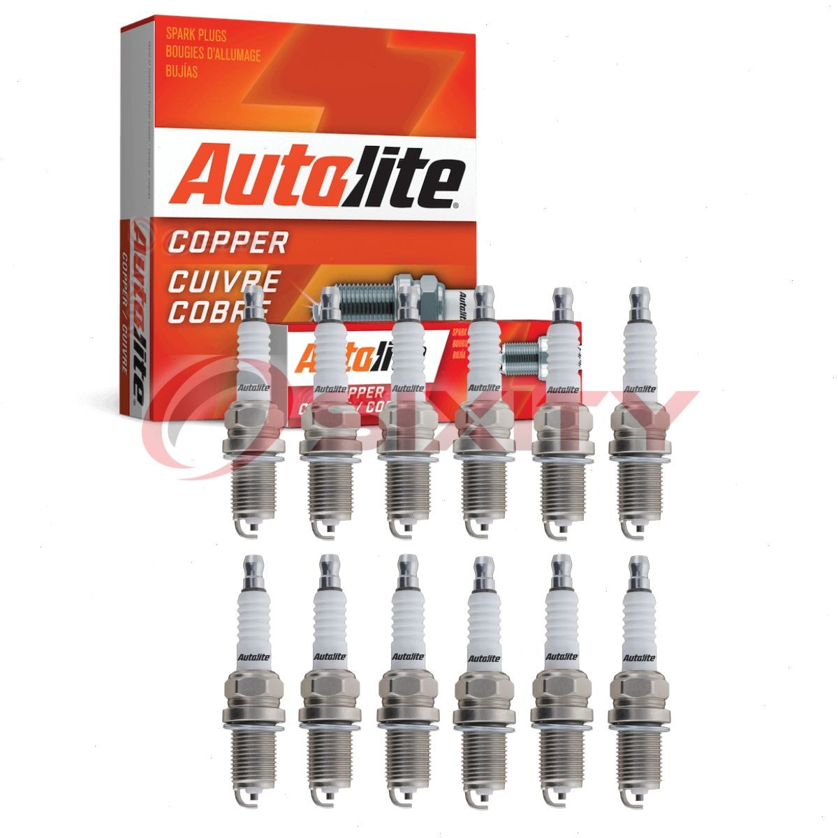 12 pc Autolite Copper Core Spark Plugs for 2008-2011 Aston Martin DBS td