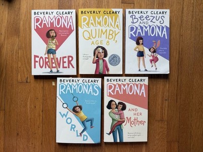 Lot of 5 Ramona Quimby Books by Beverly Cleary - Children's Chapter Book Set