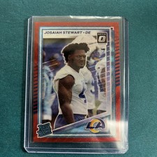 2025 Josaiah Stewart Donruss Optic Preview Red Wave SP Rated Rookie 