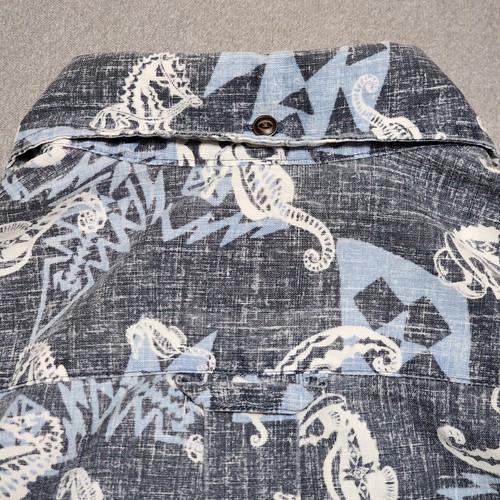 Surf Pendleton Reyn Spooner chemise hawaïenne XS bleu manches courtes poche cheval de mer - Photo 10/11