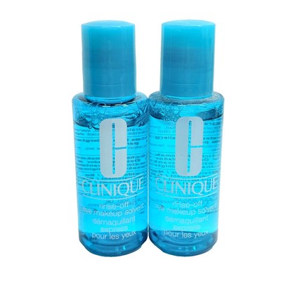 Lot of 2 Clinique Rinse-Off Eye Makeup Solvent 2.0 oz/60 ml