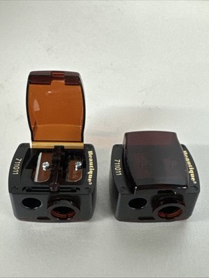 2 Pack Beautique Cosmetic  Dual Sharpener For Eye or Lip Pencils