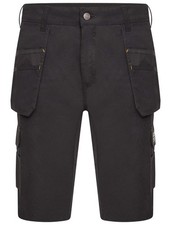 Beeswift JCB Hybrid Stretch Work Shorts with Reinforced Pockets and Flexibility