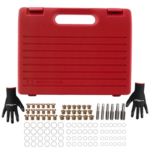 Oil Pan Thread Repair Basic Set for Trucks M13-M22 114pc Tap & Plug Kit