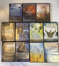 Lot Of 11 Religious DVDs Pat Robertson, Gordon Robertson Christian Broadcast New