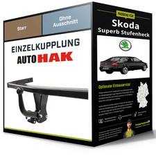 Starre Anhängerkupplung für SKODA Superb Stufenheck 02- I Typ 3U4 Auto Hak NEU