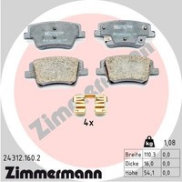 Zimmermann Bremsbelagsatz, Scheibenbremse 24312.160.2 FüR Hyundai