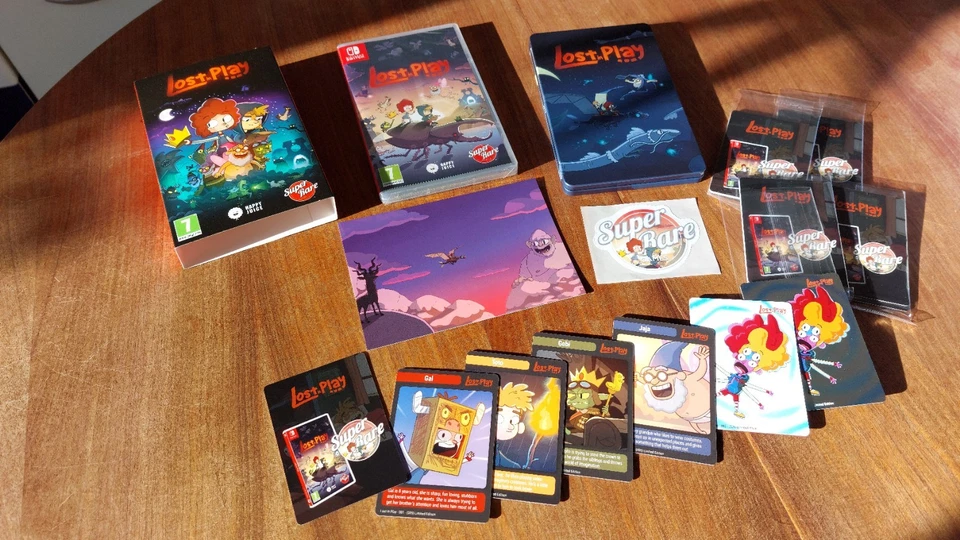 Lost in Play Limited Edition Nintendo Switch Super Rare Games plus Karten