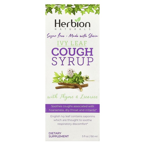 Naturals, Ivy Leaf Cough Syrup With Thyme & Licorice, Sugar Free, 5 fl oz (150