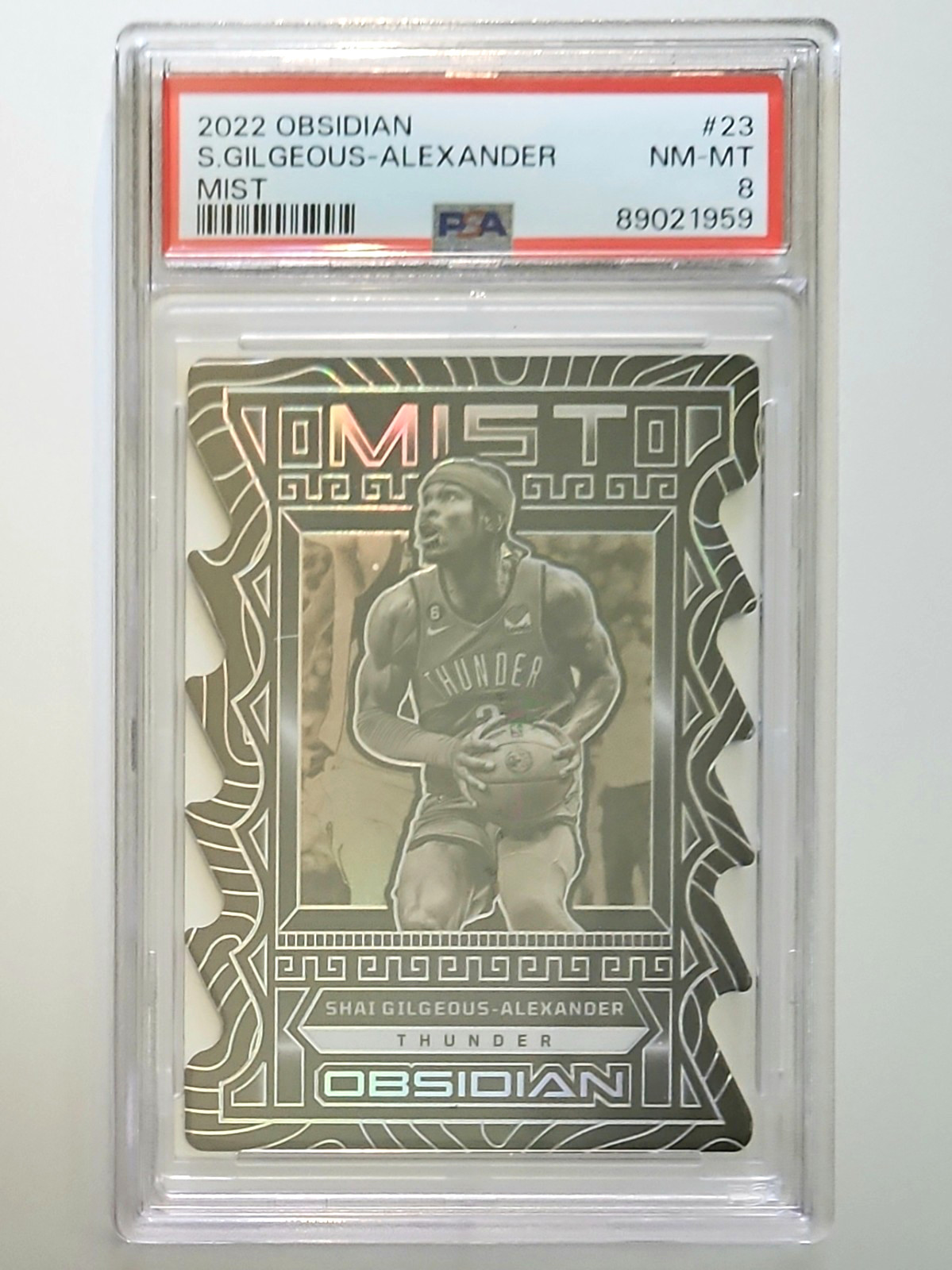 2022-23 Panini Obsidian Shai Gilgeous-Alexander Mist PSA 8 Oklahoma City Thunder