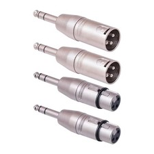 1/4 to XLR Adapter 4 Pack, 1/4" TRS to XLR 2 Pair , 2Pcs Male to Male and 2Pcs