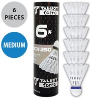 Talbot Torro Badmintonball Tech 350 Medium Weiß/Blau 6 StüCk