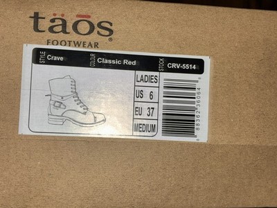 NEW Taos Crave Leather Boot in Classic Red For Women's Size 6-6.5