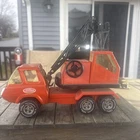 VINTAGE TONKA TRUCK ORANGE CRANE TRUCK