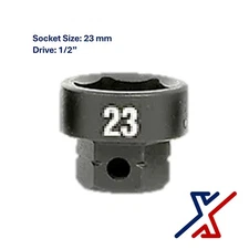 23mm. x 1/2" Drive Nano Socket / Stuby Socket by X1 Tools