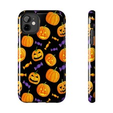 Halloween Scary Pumpkin Candies Phone Case for iPhone 17 11 Samsung S21 S26