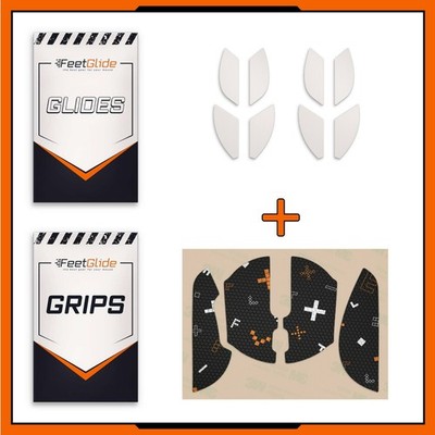 FeetGlide PTFE Mouse Skates & Grip Tape Bundle for Finalmouse Starlight-12 Small