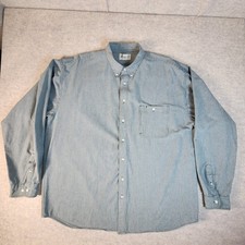 Eddie Bauer Shirt Men 3XL Gray Long Sleeve Button-down Plaid Check Wrinkle Free