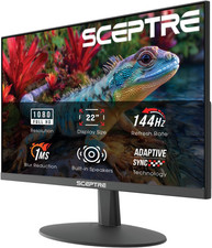 New 22-Inch Gaming Monitor, FHD 1080P, up to 144Hz, HDMI, Displayport, Built-In