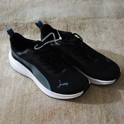 PUMA Men's Black/White Low Top Lace Up Athletic Shoes