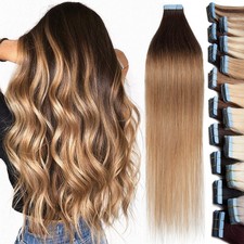 THICK Tape in 100 Remy Human Hair Extensions Double Drawn Weft 40PCS Full Head