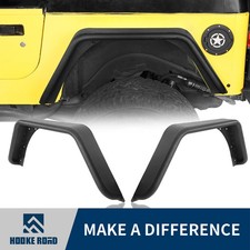 Hooke Road Rear Tube Flat Fender Flares Wheel Guards For Jeep Wrangler 97-06 Tj Hooke Road Rear Tube Flat Fender Flares Wheel Guards For Jeep Wrangler 97-06 Tj
