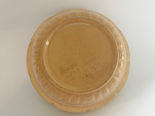 Vintage Robinson Ransbottom Pottery Co Yellow ware Mixing Bowl 9 in - Afbeelding 11 van 17