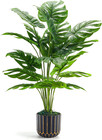 28'' Fake Plants Tall Artificial Monstera Faux Plants Indoor for Living Room Hom