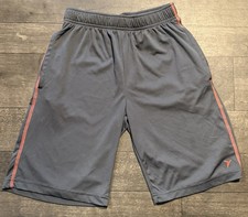 Old Navy Active Go-Dry Men's Gray Orange Polyester Shorts XL 10" Pockets