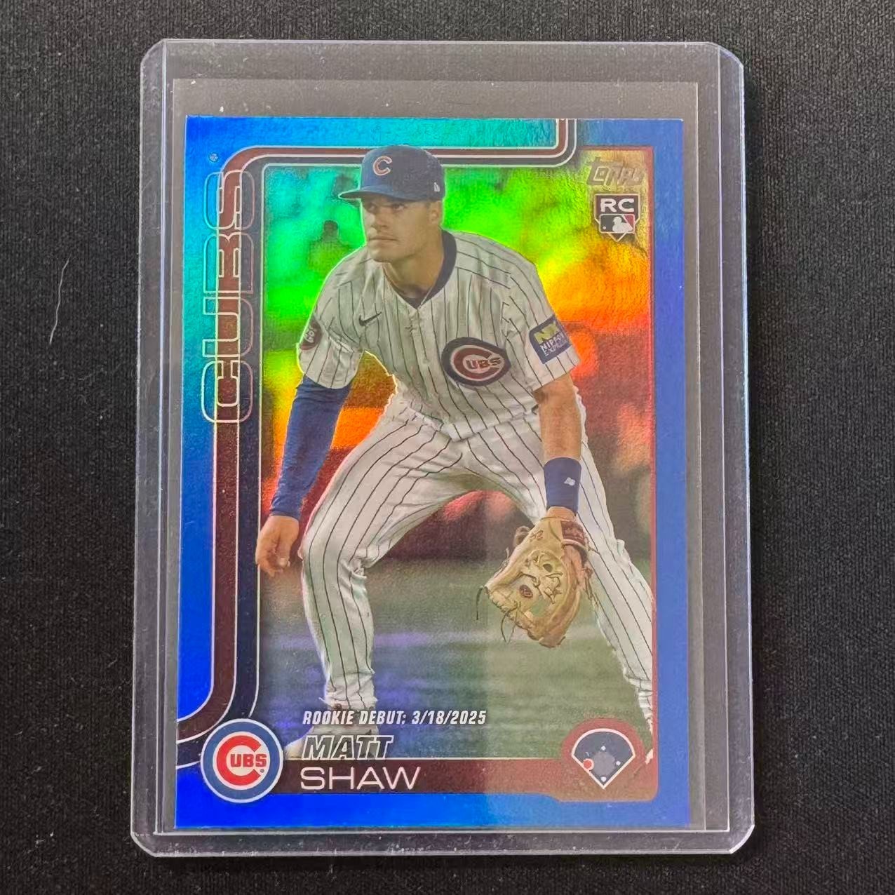 ⚙️BN 2025 TOPPS UPDATE SERIES BASEBALL DEBUT BLUE RAINBOW FOIL /150 RC MATT SHAW