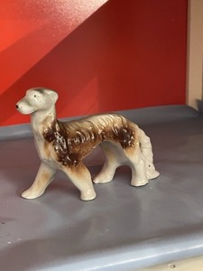 Vintage Borzi Dog Figurine Japan