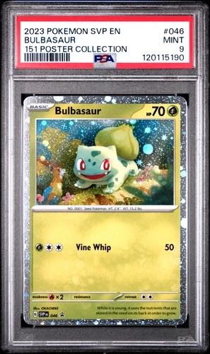 2023 POKEMON SVP EN-SV BLACK STAR PROMO 151 POSTER COLL #046 BULBASAUR PSA 9